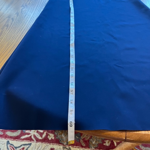 NWT Chiara Boni Dagmara Cap Sleeve Sweetheart Neckline Long Dress Navy Size 2 - Picture 11 of 15